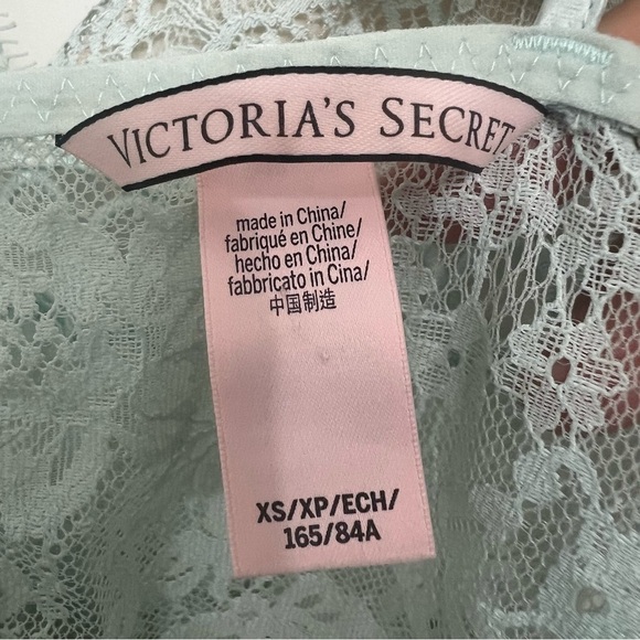 Victoria’s Secret XS Green Babydoll Y2K Coquette Mini Fairy Lace Mini Dress - Picture 10 of 13